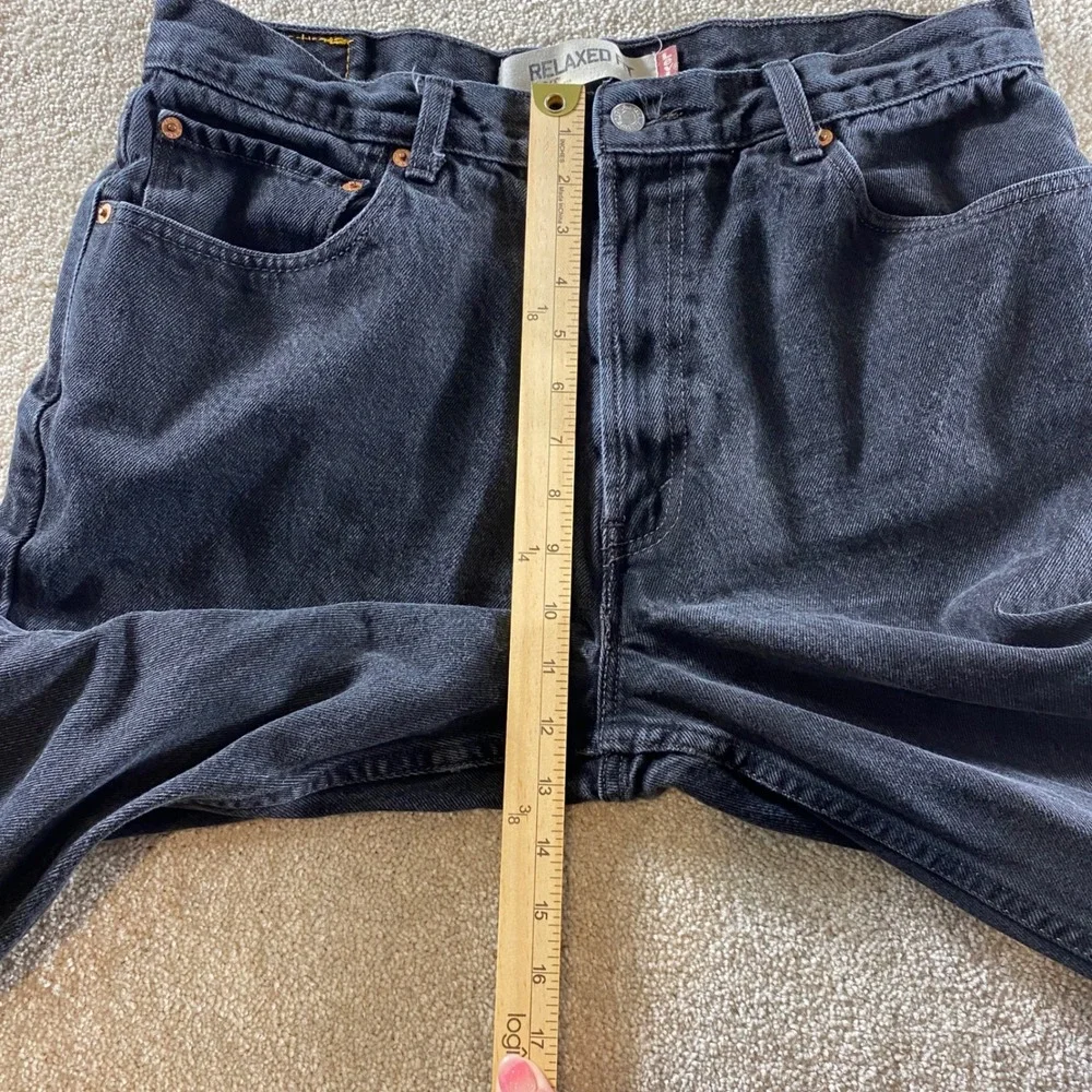 Levi's 550 Relaxed Fit Jeans‎ Mens 36x32 Black Western Tapered Leg Denim